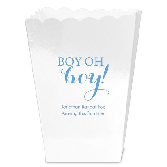 Boy Oh Boy Mini Popcorn Boxes
